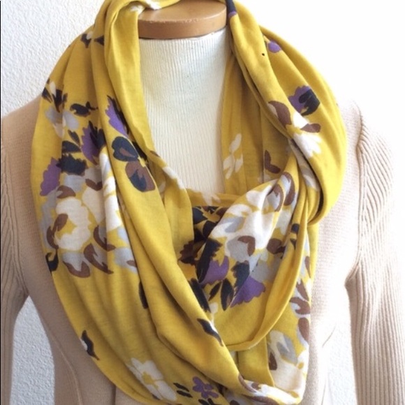 Anthropologie Accessories - Anthropologie Porridge Yellow Floral Infinity